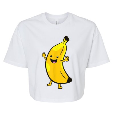 Banana Happy Banana Costume Fruit Love Bananas Bella+Canvas Jersey Crop Tee