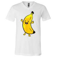 Banana Happy Banana Costume Fruit Love Bananas V-Neck T-Shirt