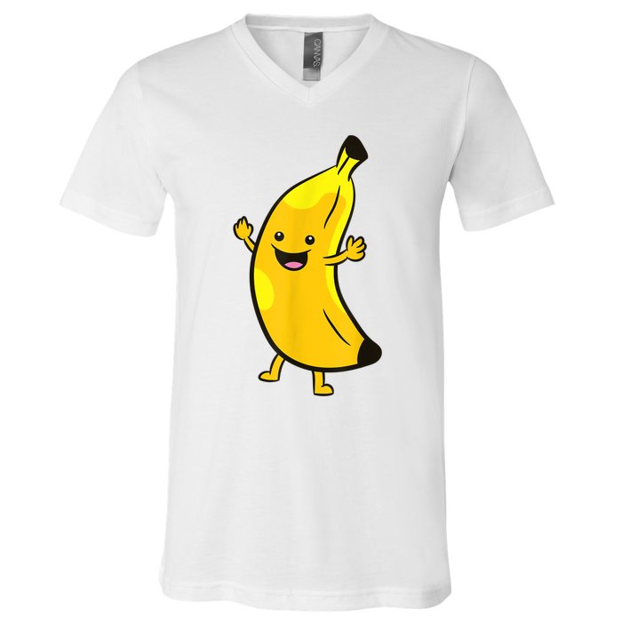 Banana Happy Banana Costume Fruit Love Bananas V-Neck T-Shirt