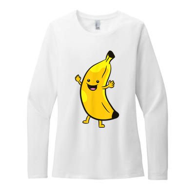 Banana Happy Banana Costume Fruit Love Bananas Womens CVC Long Sleeve Shirt