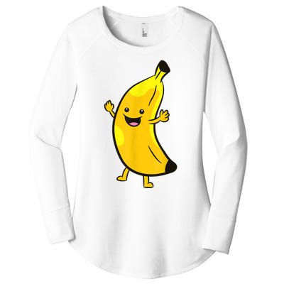 Banana Happy Banana Costume Fruit Love Bananas Women's Perfect Tri Tunic Long Sleeve Shirt