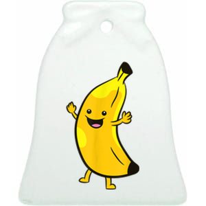 Banana Happy Banana Costume Fruit Love Bananas Ceramic Bell Ornament