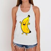 Banana Happy Banana Costume Fruit Love Bananas Women's Knotted Racerback Tank