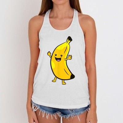 Banana Happy Banana Costume Fruit Love Bananas Women's Knotted Racerback Tank