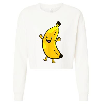 Banana Happy Banana Costume Fruit Love Bananas Cropped Pullover Crew