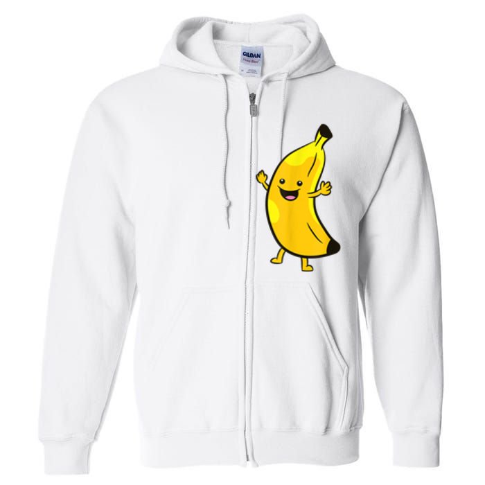 Banana Happy Banana Costume Fruit Love Bananas Full Zip Hoodie