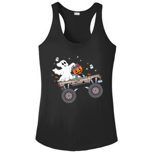 Boo Halloween Boo Ghost Riding Monster Truck Carved Pumpkins Gift Ladies PosiCharge Competitor Racerback Tank