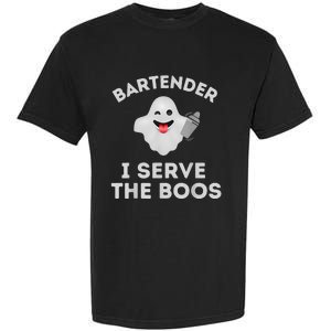 Bartender Halloween Bartender Ghost I Serve The Boos Garment-Dyed Heavyweight T-Shirt