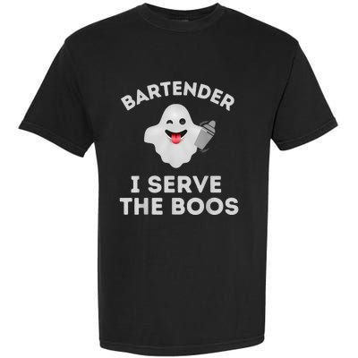 Bartender Halloween Bartender Ghost I Serve The Boos Garment-Dyed Heavyweight T-Shirt