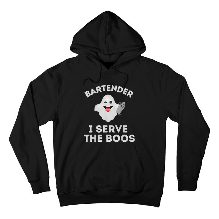 Bartender Halloween Bartender Ghost I Serve The Boos Hoodie