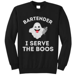 Bartender Halloween Bartender Ghost I Serve The Boos Sweatshirt