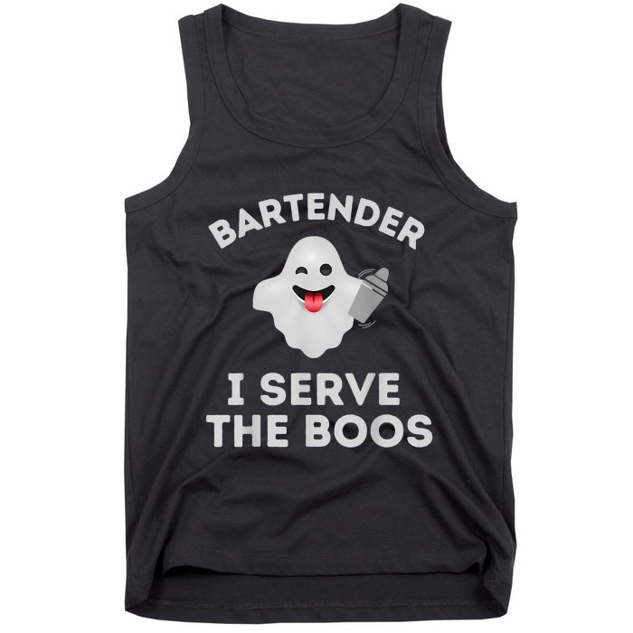 Bartender Halloween Bartender Ghost I Serve The Boos Tank Top