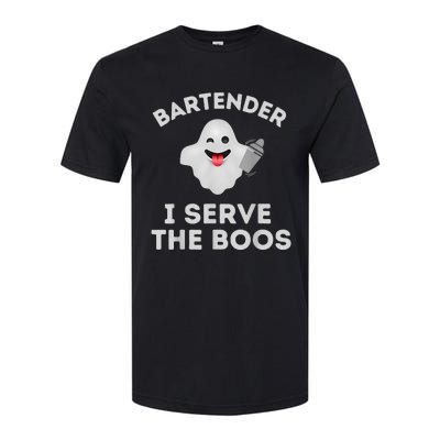 Bartender Halloween Bartender Ghost I Serve The Boos Softstyle CVC T-Shirt