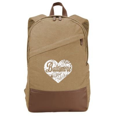 Baltimore Heart Cotton Canvas Backpack