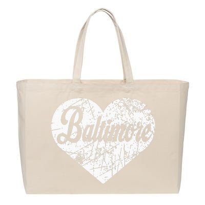 Baltimore Heart Cotton Canvas Jumbo Tote