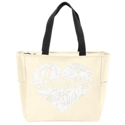 Baltimore Heart Zip Tote Bag