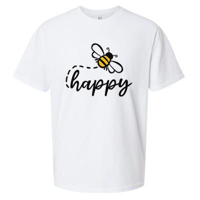 Be Happy Be Kind Bee Happy Inspirational Motivational Sueded Cloud Jersey T-Shirt