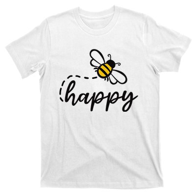 Be Happy Be Kind Bee Happy Inspirational Motivational T-Shirt