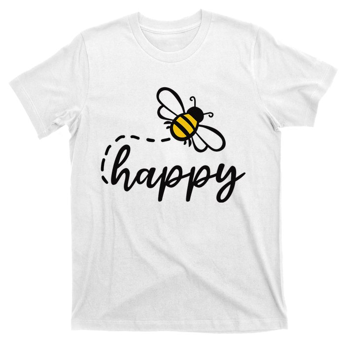 Be Happy Be Kind Bee Happy Inspirational Motivational T-Shirt