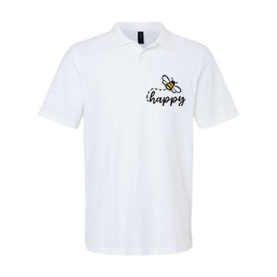 Be Happy Be Kind Bee Happy Inspirational Motivational Softstyle Adult Sport Polo