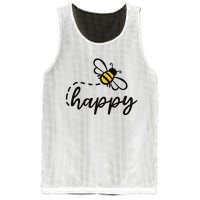 Be Happy Be Kind Bee Happy Inspirational Motivational Mesh Reversible Basketball Jersey Tank