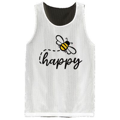 Be Happy Be Kind Bee Happy Inspirational Motivational Mesh Reversible Basketball Jersey Tank