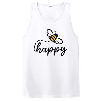 Be Happy Be Kind Bee Happy Inspirational Motivational PosiCharge Competitor Tank