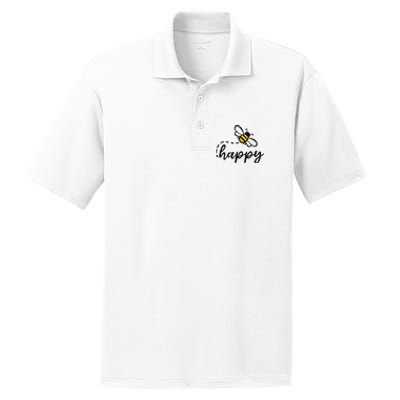 Be Happy Be Kind Bee Happy Inspirational Motivational PosiCharge RacerMesh Polo