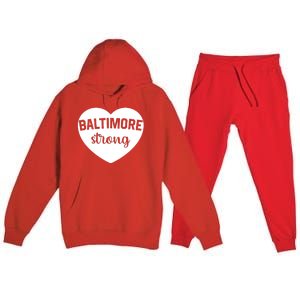 Baltimore Heart Baltimore Bridge Heart Baltimore Strong Premium Hooded Sweatsuit Set