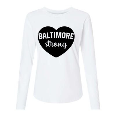 Baltimore Heart Baltimore Bridge Heart Baltimore Strong Womens Cotton Relaxed Long Sleeve T-Shirt