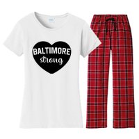 Baltimore Heart Baltimore Bridge Heart Baltimore Strong Women's Flannel Pajama Set