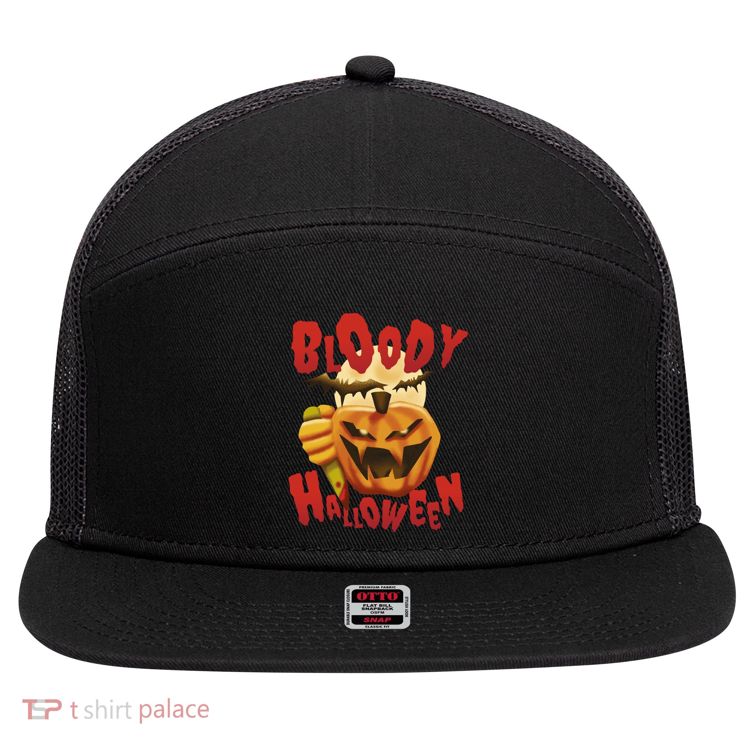 Bloody Halloween 7 Panel Mesh Trucker Snapback Hat