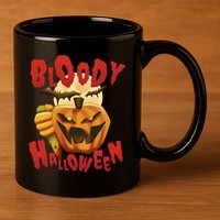 Bloody Halloween 11oz C Handle Ceramic Mug