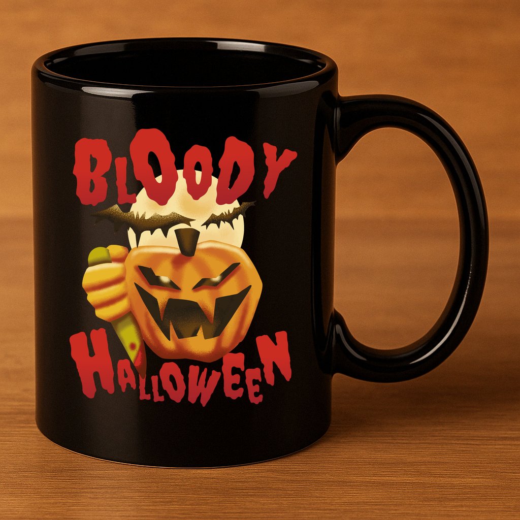 Bloody Halloween 11oz C Handle Ceramic Mug