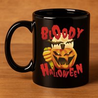 Bloody Halloween 11oz C Handle Ceramic Mug