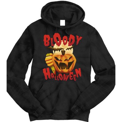 Bloody Halloween Tie Dye Hoodie