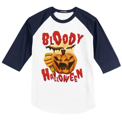 Bloody Halloween Baseball Sleeve Shirt