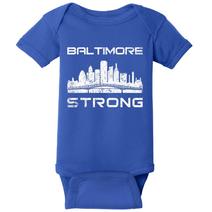 Baltimore Heart Baltimore Bridge Baltimore Strong Baby Bodysuit