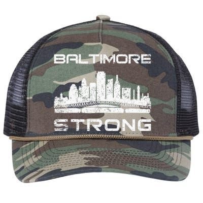 Baltimore Heart Baltimore Bridge Baltimore Strong Retro Rope Trucker Hat Cap