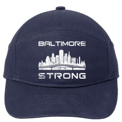 Baltimore Heart Baltimore Bridge Baltimore Strong 7-Panel Snapback Hat