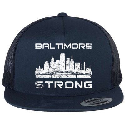 Baltimore Heart Baltimore Bridge Baltimore Strong Flat Bill Trucker Hat