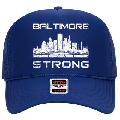 Baltimore Heart Baltimore Bridge Baltimore Strong High Crown Mesh Back Trucker Hat