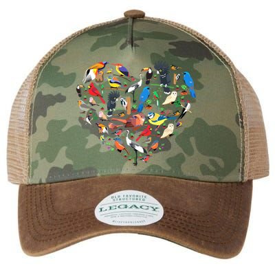 Bird Heart Birding Bird Watching Birder Bird Watcher Legacy Tie Dye Trucker Hat