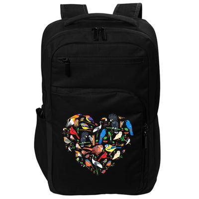 Bird Heart Birding Bird Watching Birder Bird Watcher Impact Tech Backpack