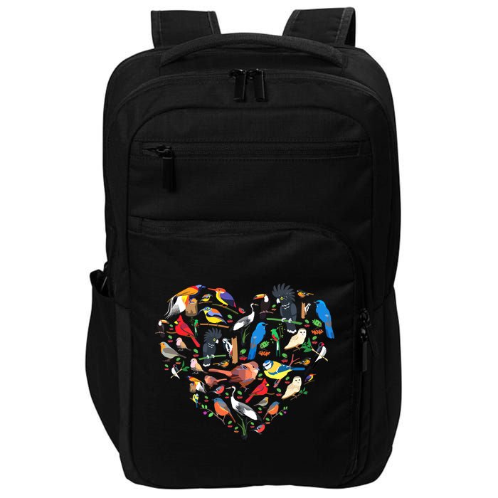 Bird Heart Birding Bird Watching Birder Bird Watcher Impact Tech Backpack