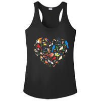 Bird Heart Birding Bird Watching Birder Bird Watcher Ladies PosiCharge Competitor Racerback Tank