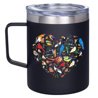 Bird Heart Birding Bird Watching Birder Bird Watcher 12oz Stainless Steel Coffee Mug