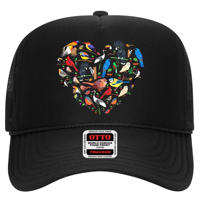 Bird Heart Birding Bird Watching Birder Bird Watcher Trucker Hat