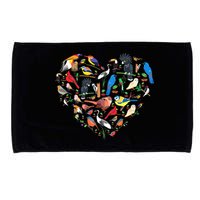 Bird Heart Birding Bird Watching Birder Bird Watcher Microfiber Hand Towel