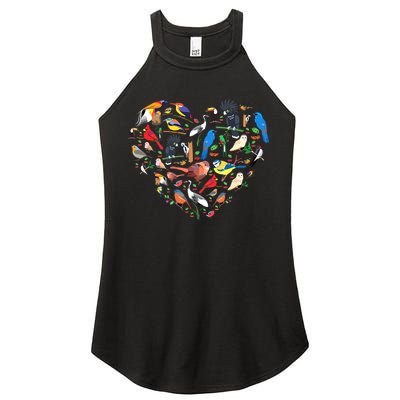Bird Heart Birding Bird Watching Birder Bird Watcher Women's Perfect Tri Rocker Tank